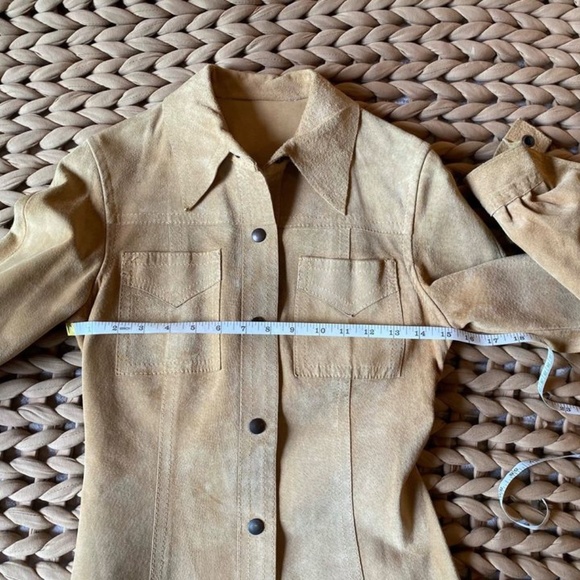 Woman’s Raw REAL leather Shirt Jacket sz Small - Picture 5 of 5